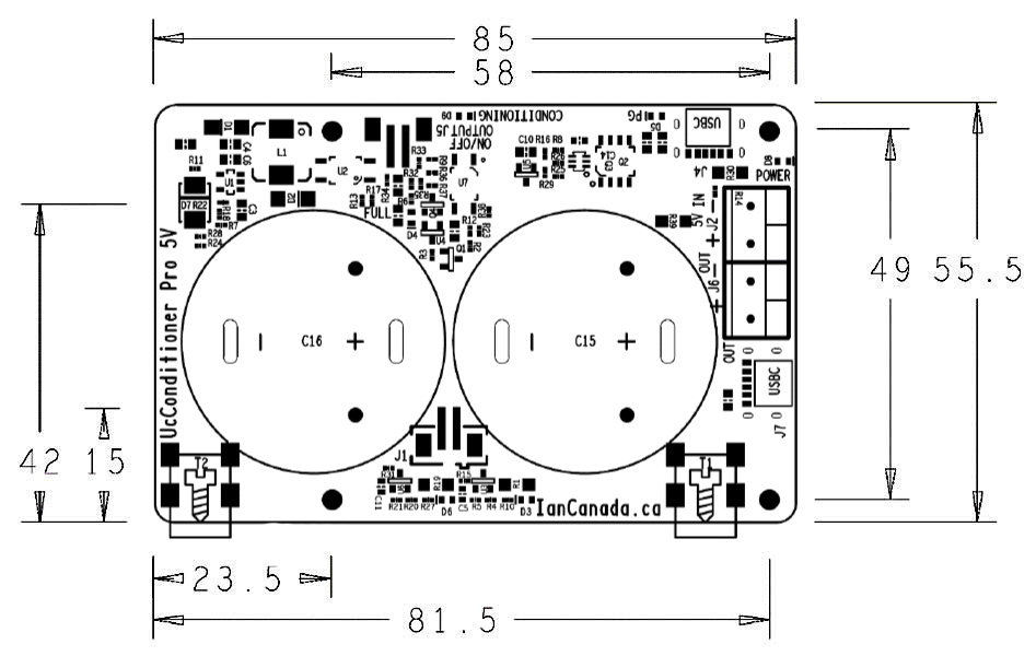 Ian Canada UcConditioner PRO Conditionneur de Signaux à Supercondensateurs 5V